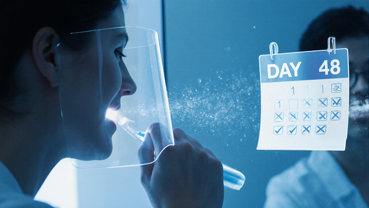 Jemné čištění zubů po bělení, s transparentní ochranou proti barvivům.