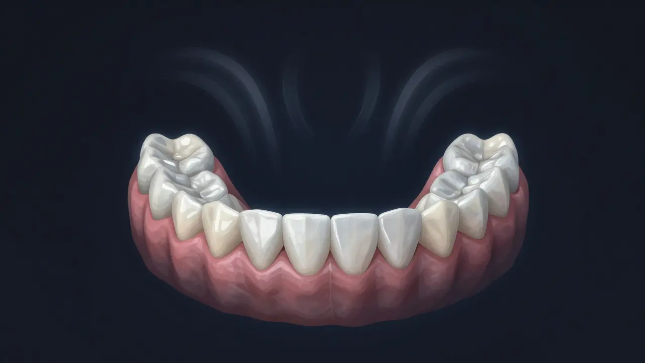 Noční ochranná štítka chrání fazety před skřípáním zubů.