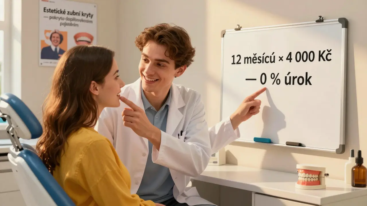 Dvojice v zubní klinice v Brně s platebním plánem bez úroku
