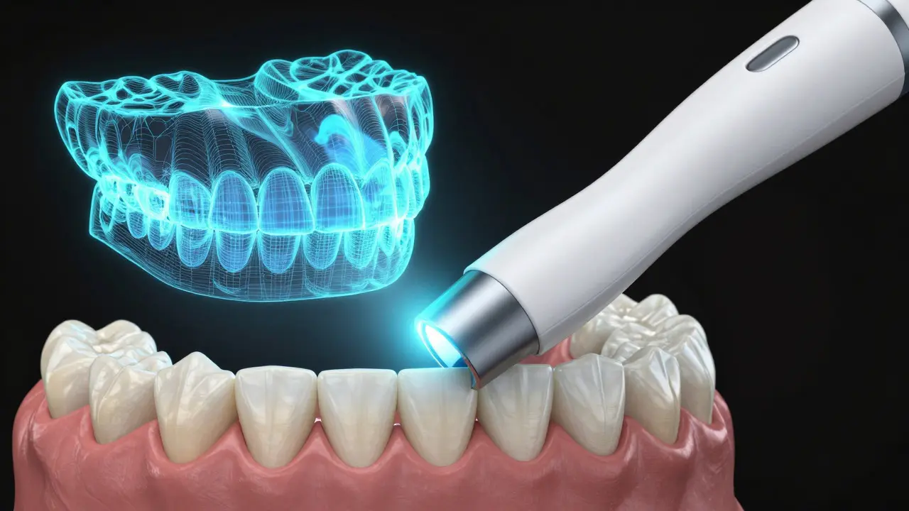 Digitální skener vytváří 3D model zubů